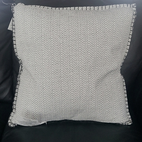 Sonoma Feather Accent Throw Pillow. 20 x 20. NWT. Gray/White/ Black - Picture 2 of 4